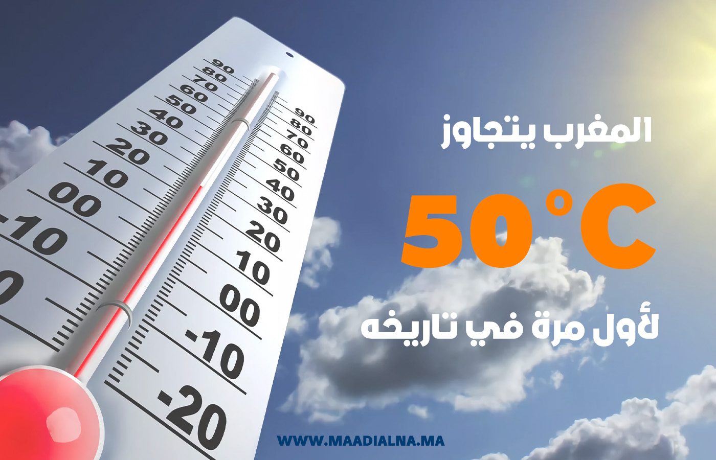 المغرب يتجاوز 50 درجة حرارة مئوية لأول مرة في تاريخه