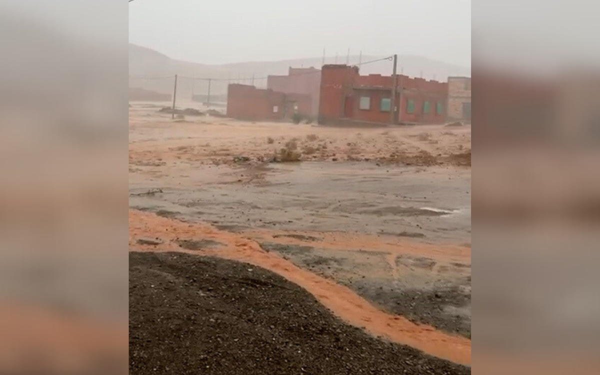 بعد نشرة إنذارية من مستوى يقظة أحمر.. أمطار غزيرة وسيول جارفة بإقليم تنغير 