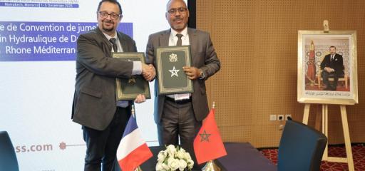 وكالة الحوض المائي لدرعة واد نون توقع اتفاقية شراكة مع وكالة مياه فرنسية لتعزيز التعاون المائي