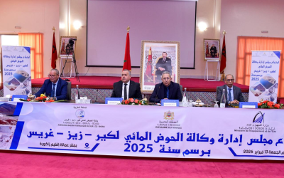 انعقاد مجلس إدارة وكالة الحوض المائي لػير زيز غريس برسم دورة سنة 2025 في مدينة زاكورة