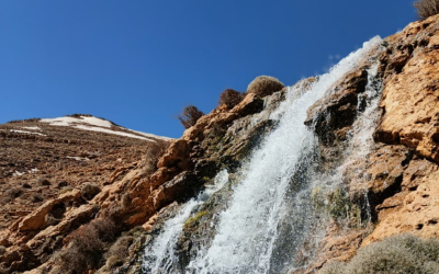 آيت حسان بالأطلس المتوسط الشرقي.. مشهد طبيعي يجمع بين الشلالات والثلوج